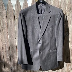 NWOT, Jos.A. Bank, Gray Striped Wool Suit
